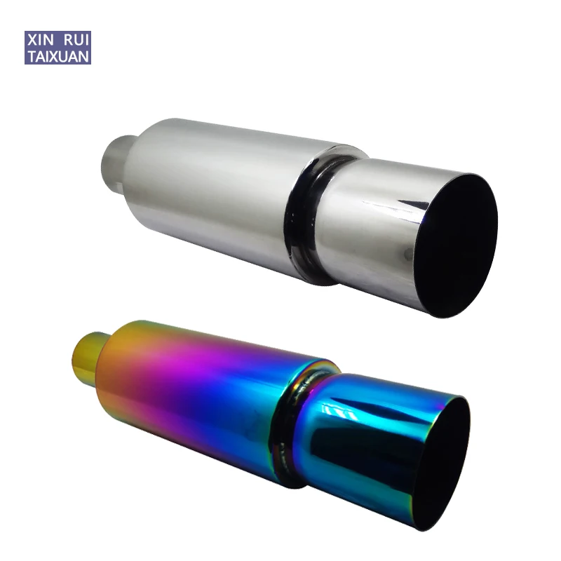 

Car modified stainless steel racing motorcycle universal color stainless steel exhaust pipe muffler tail throat accessories