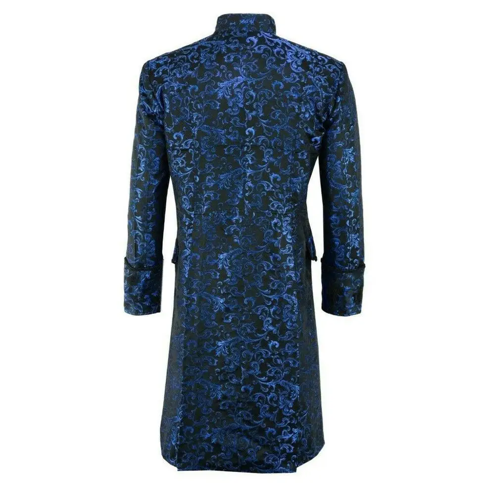 Мужской модный винтажный пиджак фрак в стиле стимпанк на пуговицах|Плащи и