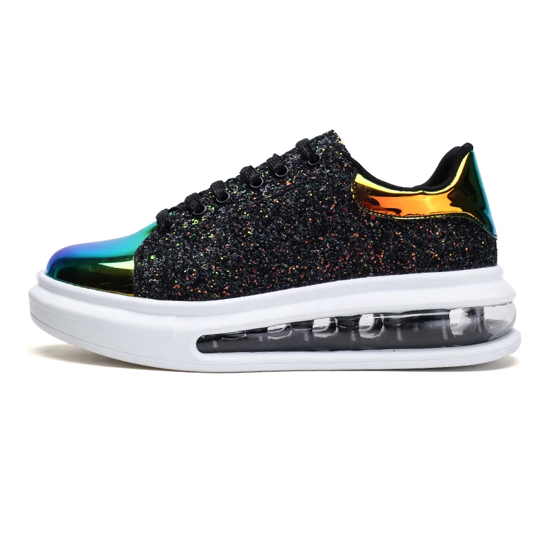 

Кроссовки женские на платформе, Вулканизированная подошва, теннисные туфли, повседневная обувь, светоотражающие, белый цвет, размер 41