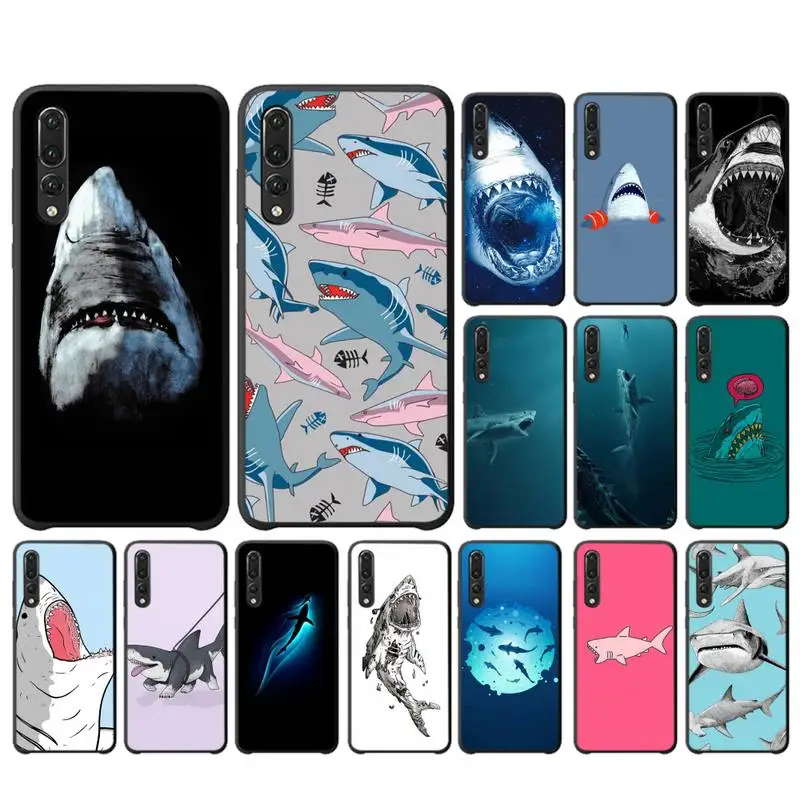 

YNDFCNB Scary funny shark animal Phone Case for huawei P 8 9 10 20 30 40 pro lite P9 lite 2019