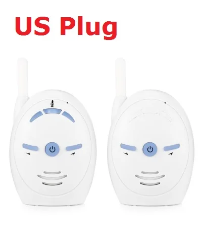 US Plug 2,4 ГГц беспроводной детский монитор перезаряжаемый звук цифровой аудио Детский Монитор двусторонняя связь домофон VOX Функция обнаружения звука - Цвет: US Plug