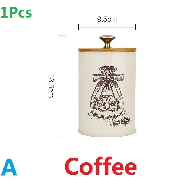 A Coffee 1-3 шт. емкости для хранения стали кухонная утварь многофункциональный цвет чай кофе сахар квадратный чехол качество дома красивый - Цвет: A Coffee