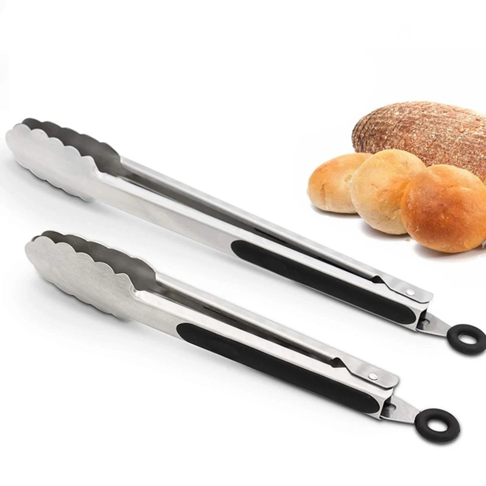 

Kitchen Food clip Stainless Steel Handle Cooking Salad BBQ Non-Slip Clips