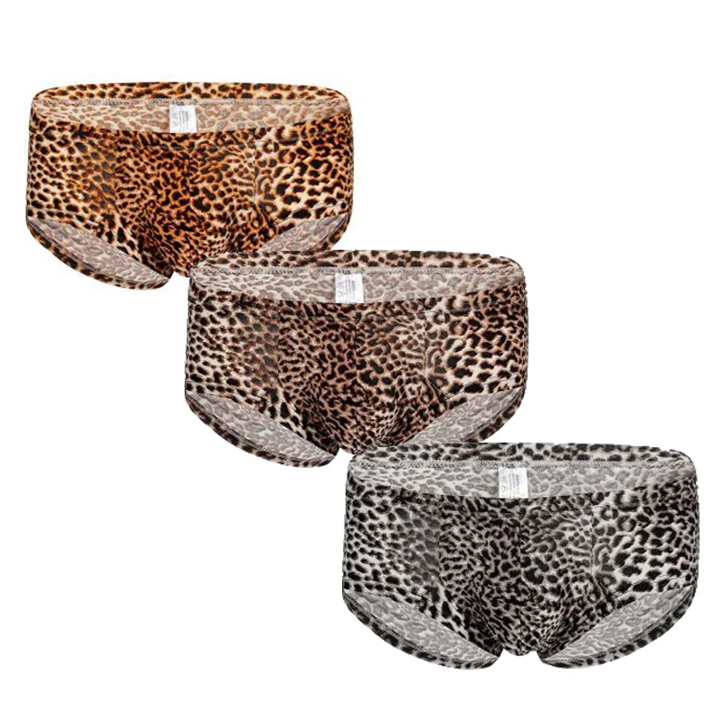 

3 шт./лот мужские мини шорты-боксеры с леопардовым принтом без шнуровки u-образный пикантные Мужские Шорты для купания трусики, нижнее белье, ...