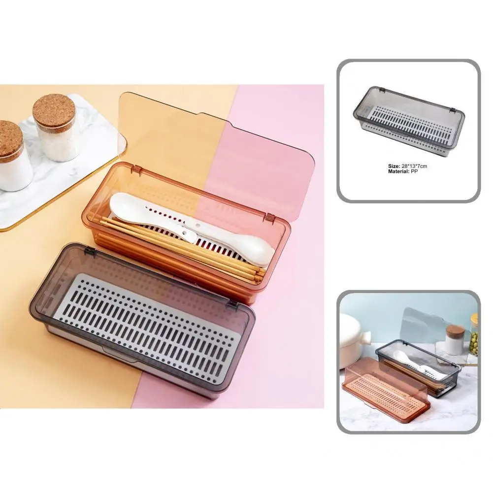 

Chopsticks Storage Box Durable Anti-deformed Practical for Restaurant Cutlery Organiser Flatware Drawer Tray