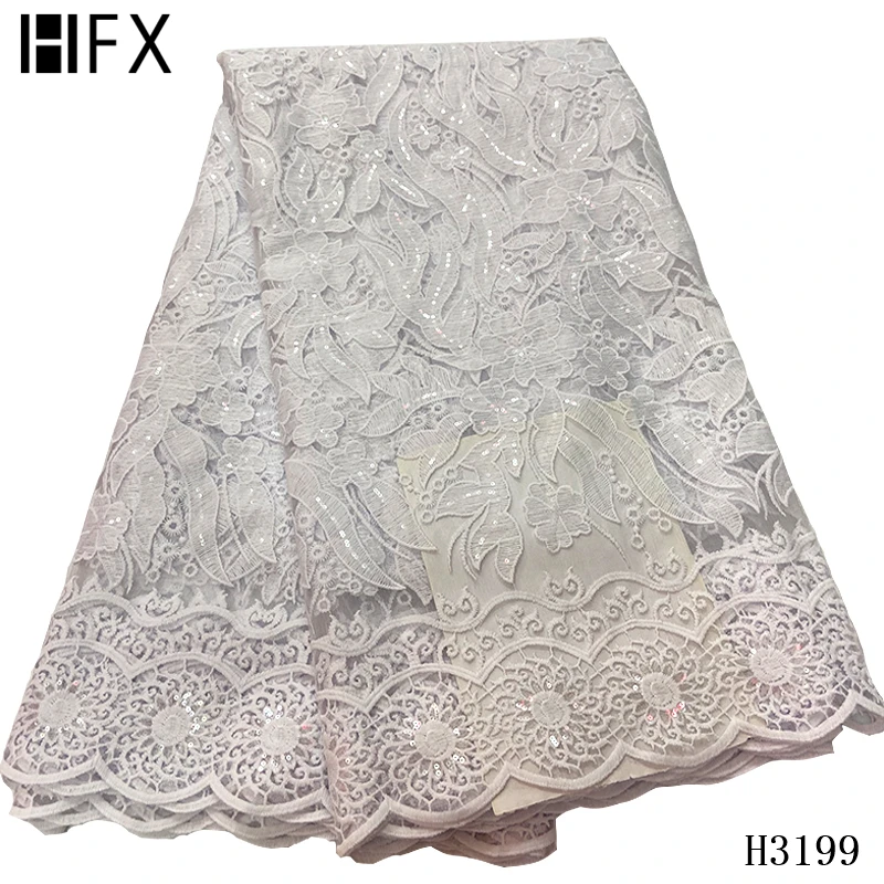 HFX новейшая африканская кружевная ткань 2020 вышитая нигерийская высокого