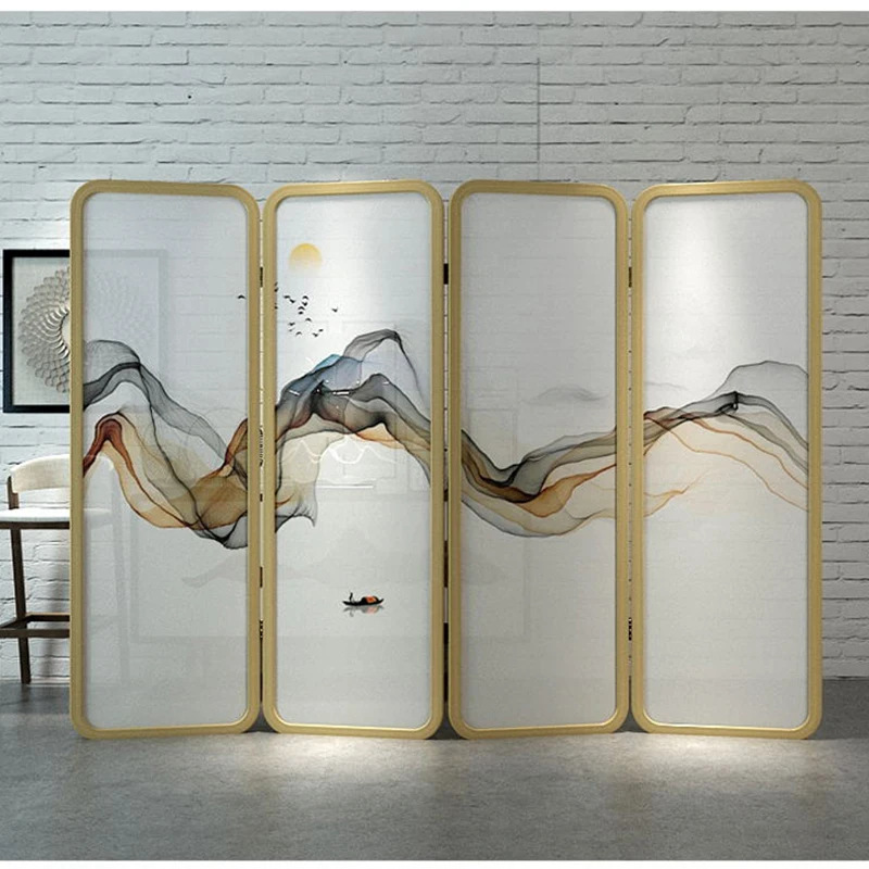 Современный модный простой и просторный складной экран разделитель для комнаты