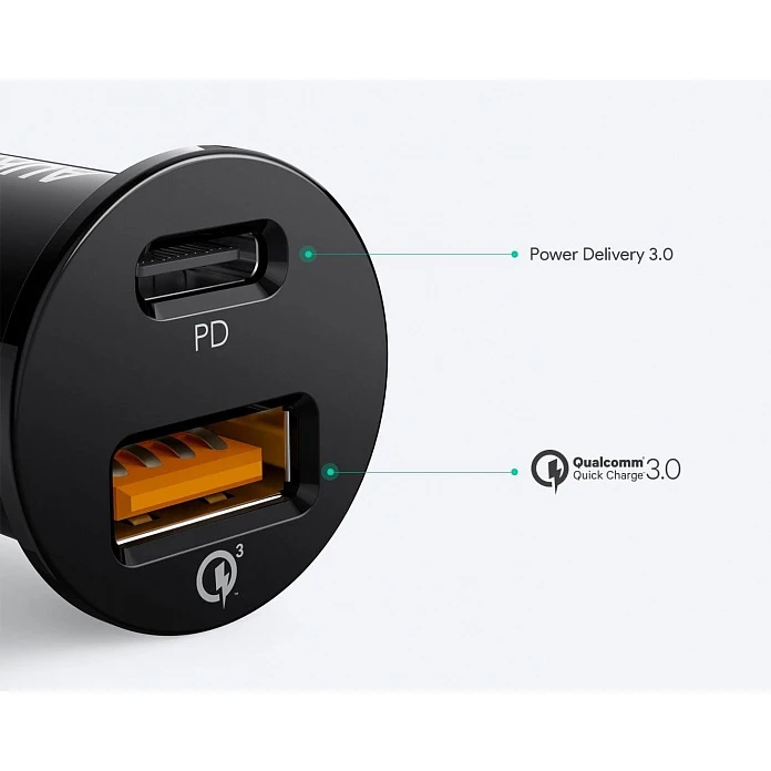 Зарядное устройство Aukey Dual Port Car Charger Total Output 21W CC-Y11 | Электроника