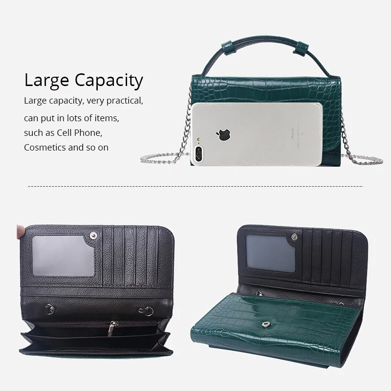 Женская сумка Кроссбоди с текстурой под крокодиловую кожу| |