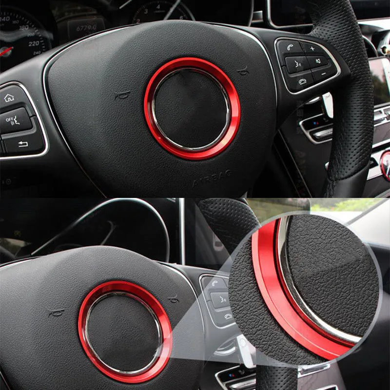 Кольцо на руль с логотипом рожковая обшивка 1 шт. для Mercedes Benz A B C CLA GLE | Автомобили и