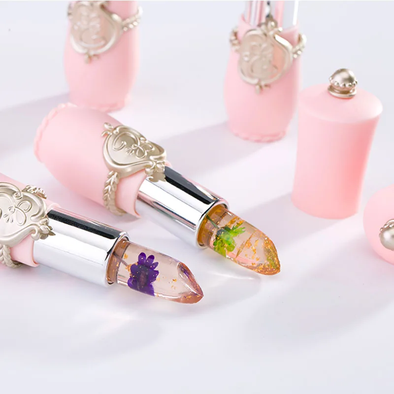 

Moisturizer Long-lasting Jelly Flower Lipstick Makeup Temperature Changed Colorful Lip Blam Pink Transparent Wholesale TSLM1