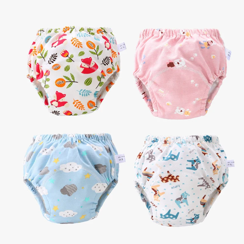 

6 Layer Waterproof Reusable Baby Cotton Training Pants Infant Shorts Underwear Cloth Diaper Nappies Child Panties Nappy Changing