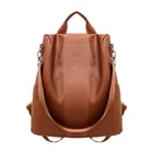 Женские рюкзаки с защитой от кражи, водонепроницаемый кожаный рюкзак для девочек, женская сумка на плечо, многофункциональный большой дорожный рюкзак, Mochila