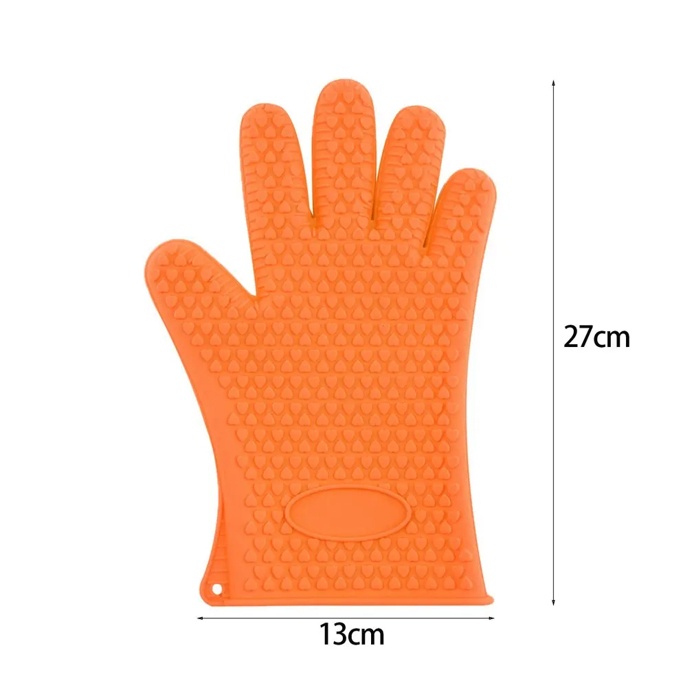 

PREUP Kitchen Microwave Mitt Insulated Oven Heat Resistant Silicone Glove Oven Pot Holder Baking BBQ Cooking Non-slip Tools