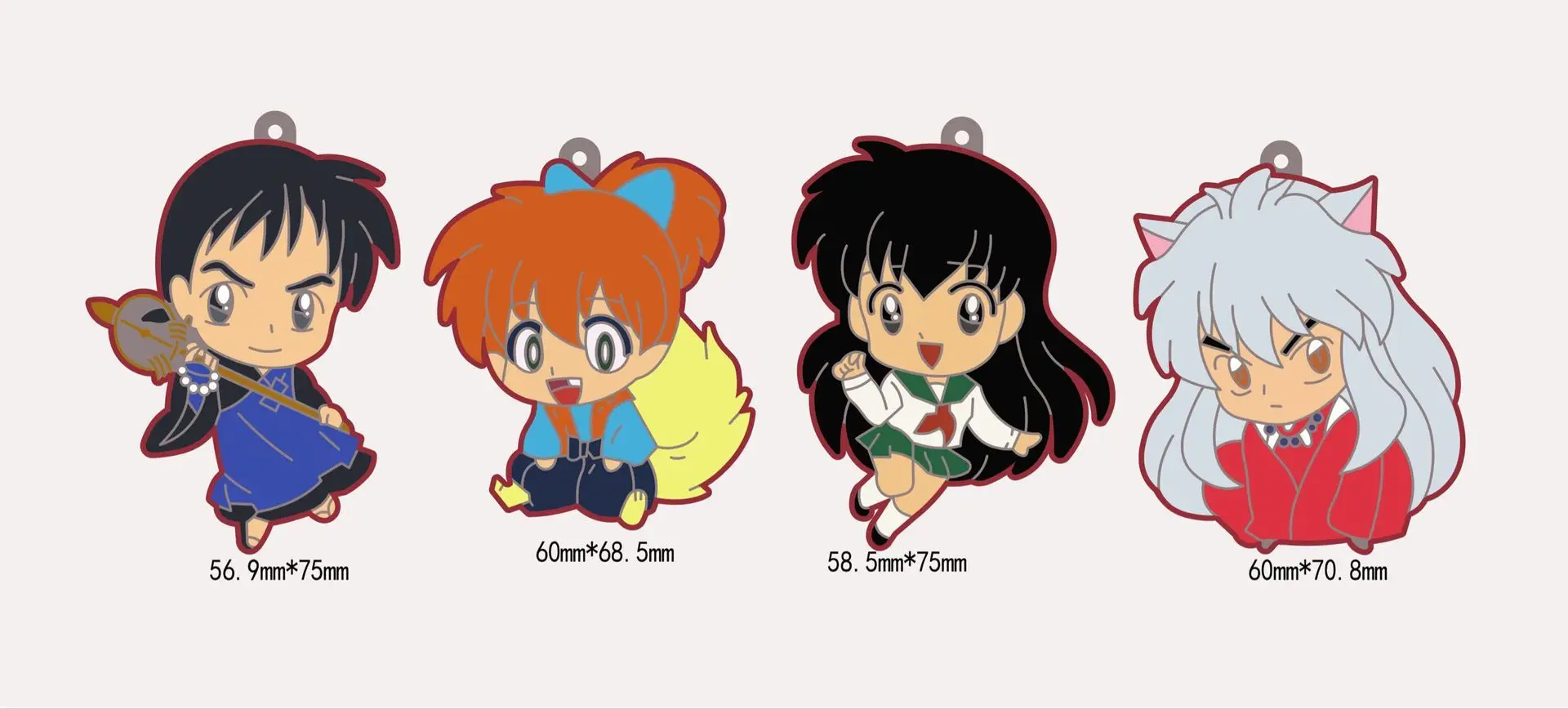 Inuyasha брелок ПВХ фигурный брелок милая игрушка брелок для ключей подарки на день рождения Аниме Новинка