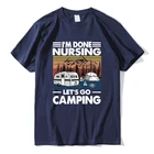 Футболка мужская с забавными кошками I'm Done, тенниска из 100% хлопка с короткими рукавами для отдыха на природе, забавная повседневная майка унисекс