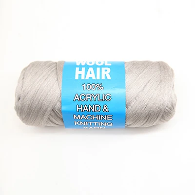 LightGray Meetee 3 шт. полипропиленовые африканские волосы пряжа для плетения волос Синтетические волокна парик линия DIY Ручная Шелковая Пряжа Вязание аксессуары - Цвет: LightGray