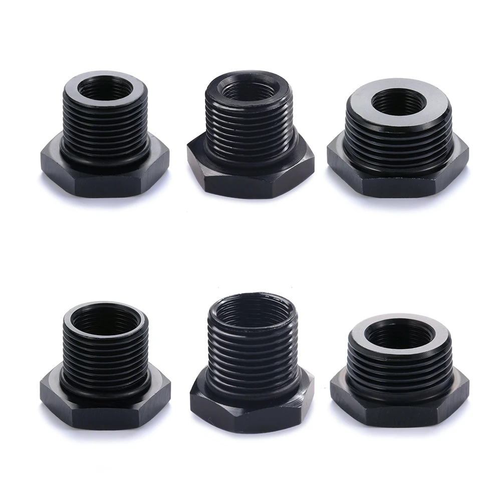 Черный накатанный Алюминиевый автомобильный масляный фильтр адаптер с резьбой