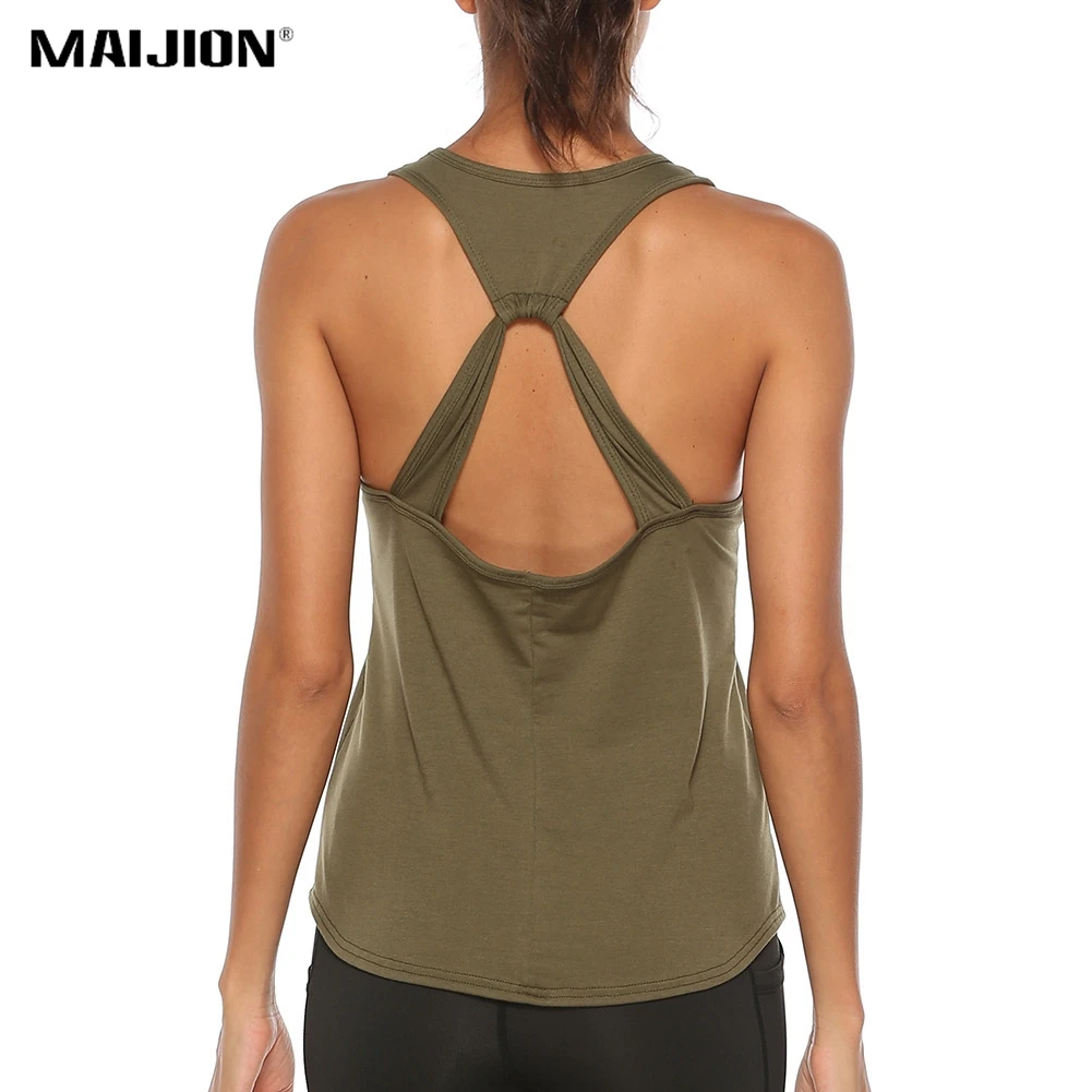 Сексуальные майки с открытой спиной для йоги топы женщин Спортивная футболка без