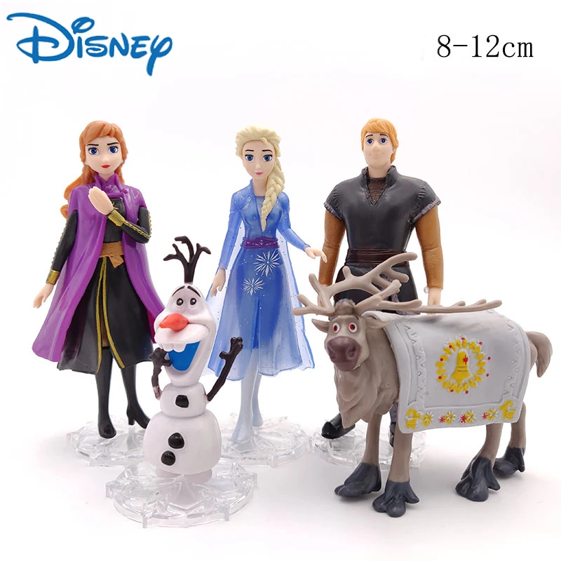 Adventure 5 dolls Подлинный Дисней Холодное сердце 2 Эльза Анна Олаф модель прекрасный рисунок набор ПВХ пластиковые игрушки для детей подарок на день рождения - Цвет: Adventure 5 dolls
