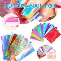 16pcs10pcs korean nail art stickers ice aurora nails seal sheet sticker decals transfer paper japanese manicure decorations