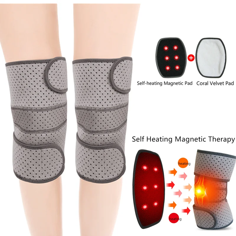 

1 pairs Tourmaline Self Heating Knee Pads Support Therapy Kneepad Pain Relief Arthritis Knee Patella Massage Sleeves