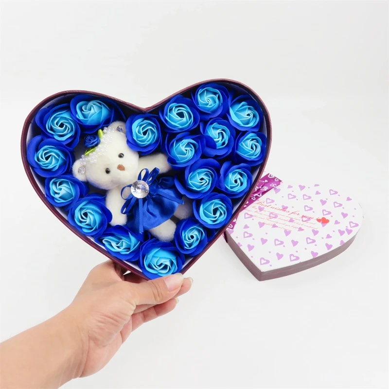 

Handmade Teddy Bear Plush Toys Stuffed Animals Small Bouquets Gift Box Creative Valentine's Birthday Graduation Gifts