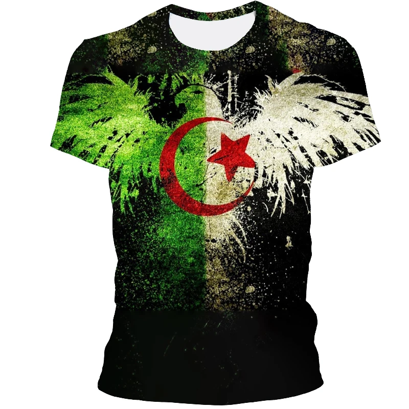 

2021 summer flag 3D printed T-shirt men's casual men's t-shirt short sleeve fun oversized t-shirt top t-shirt