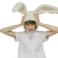 popular girls rabbit headband plush rabbit ears hoops white bunny ears headdress gifts for woman photographic tools selfie