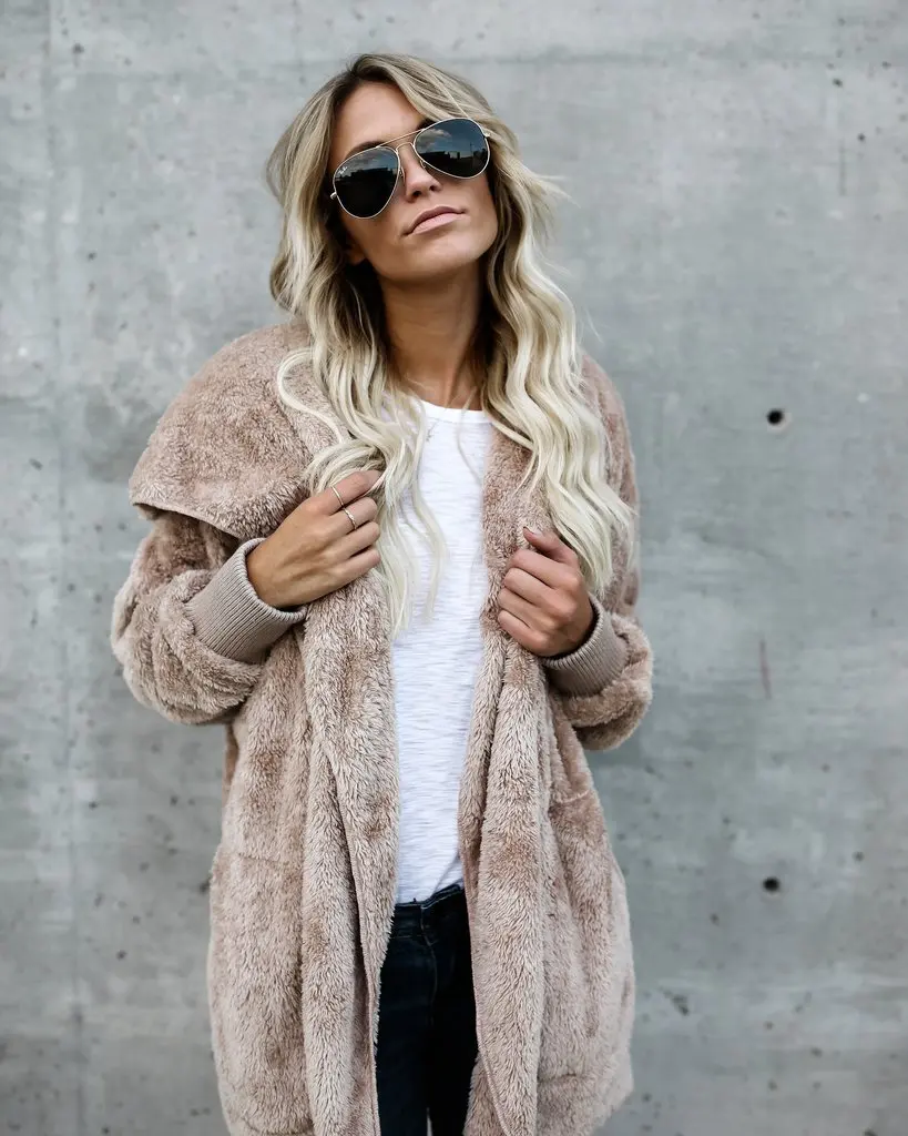 Harajuku длинный кардиган для женщин Весенняя мода с капюшоном вязаный свитер женский джемпер Верхняя одежда теплое пальто с мехом Pull Femme Hiver