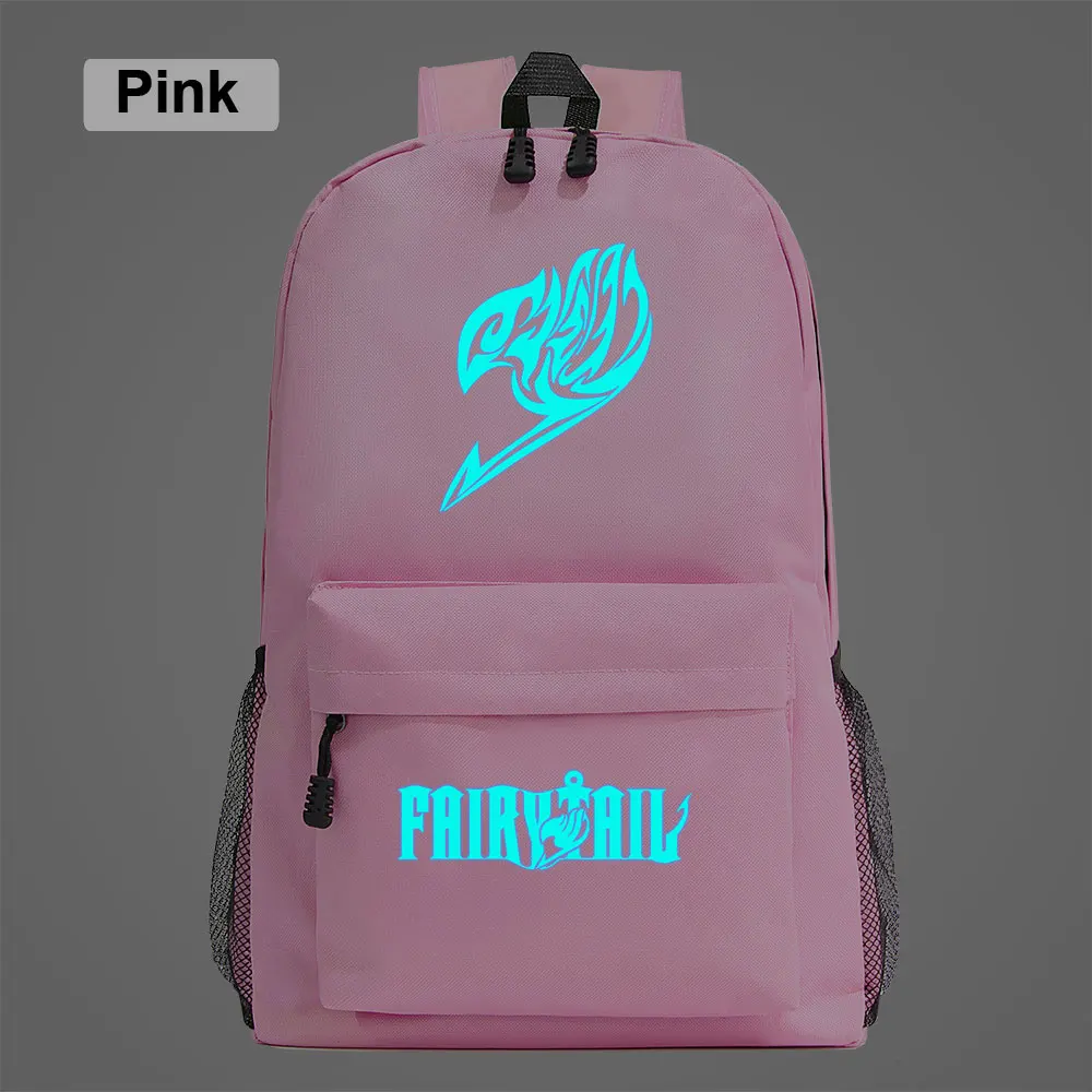 Светящийся школьный ранец для детей и подростков с аниме рисунком сказочного