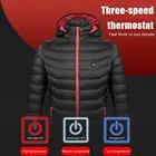 Утепленная куртка для мужчин и женщин, зимняя утепленная куртка черного цвета с подогревом и USB-зарядкой, 2020