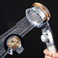 turbo with filter shower head high pressure nozzle one key stop adjustable removable washable magic water line bathroom supplies