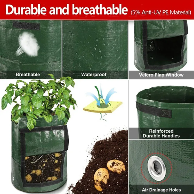 Мешок для посадки картофеля утолщенный садовый мешок с ручкой выращивания