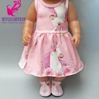 Подходит для куклы 43 см, мягкое розовое платье, нижнее белье в виде единорога для куклы, 18 дюймов, аксессуары для маленьких кукол, игрушки