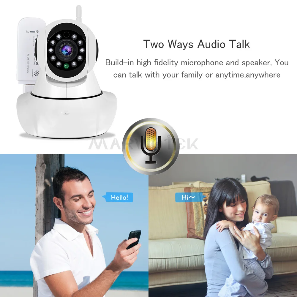 Беспроводная IP камера видеонаблюдения 720P Wi Fi угол наклона 360 градусов|Камеры