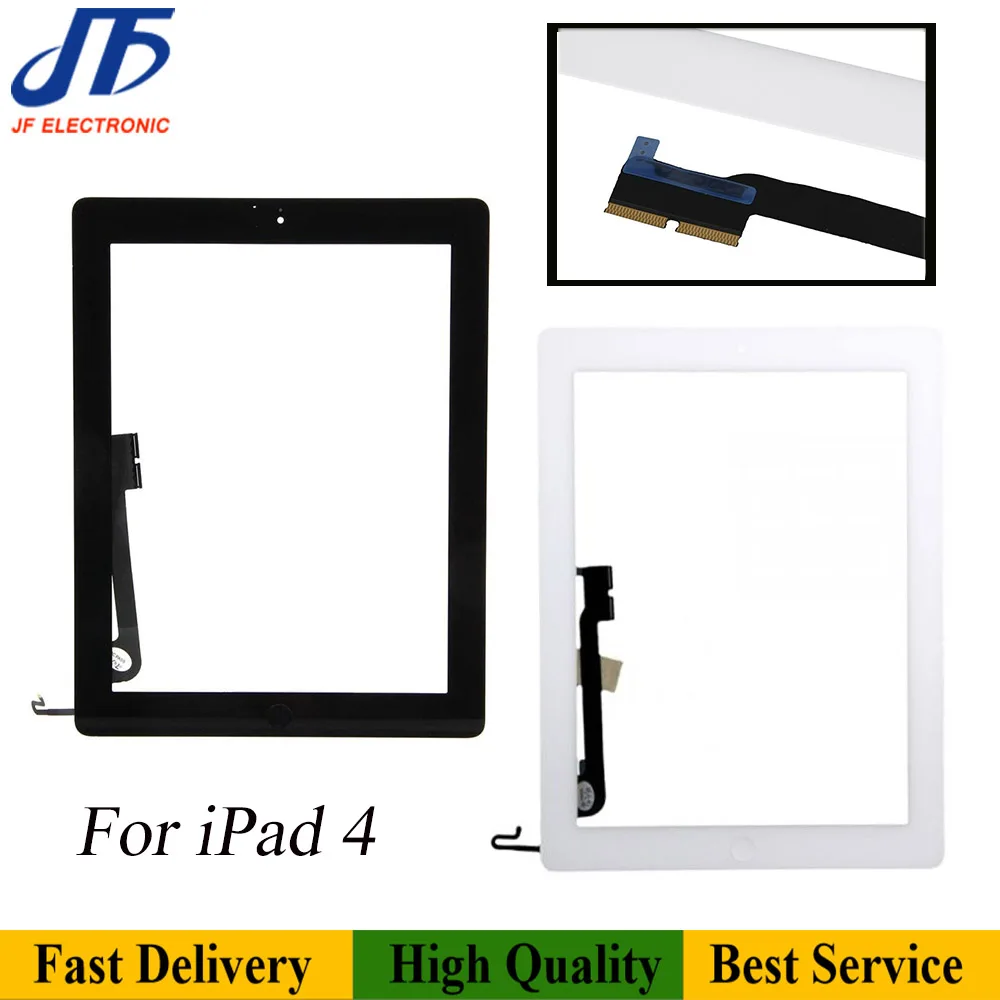 10 шт. запасные части для iPad 2/3/4/5/Air A1474 Сенсорный экран с цифровым преобразователем в сборе с кнопкой домой гибкий кабель