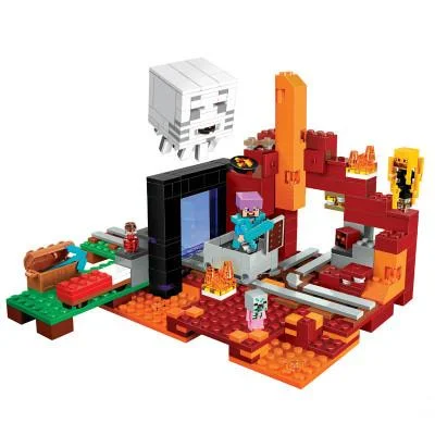 

417pcs Compatible 21143 myworld nether hell portal model building blocks Toy