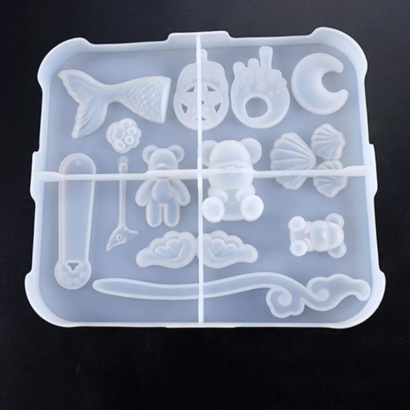 SNASAN медведь Луна Звезда оболочка рыба искусственная силиконовая форма