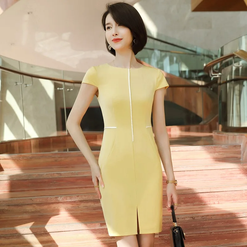 

women suits summer Half sleeve blazers dress Office Lady Formal Work clothes women dress suits woman set suits 20901