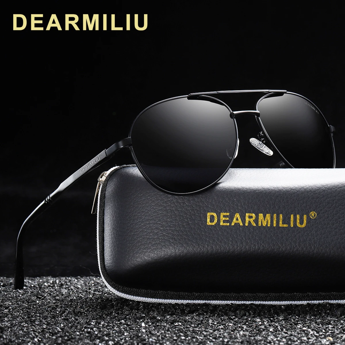 DEARMILIU, мужские солнцезащитные очки, фирменный дизайн, пилот, поляризационные, мужские солнцезащитные очки, очки gafas oculos de sol masculino для мужчин 1306