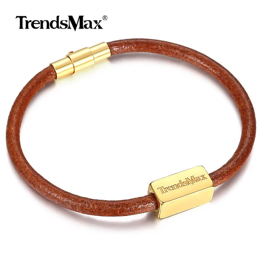 Золотая заполненная искусственная кожа для мужчин и женщин коричневая Магнитная