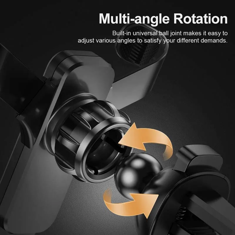 

ROCK Gravity Car Phone Holder 360 Rotation Mobile Phone Stand Car Air Vent Mount Holder Universal Bracket For Phones