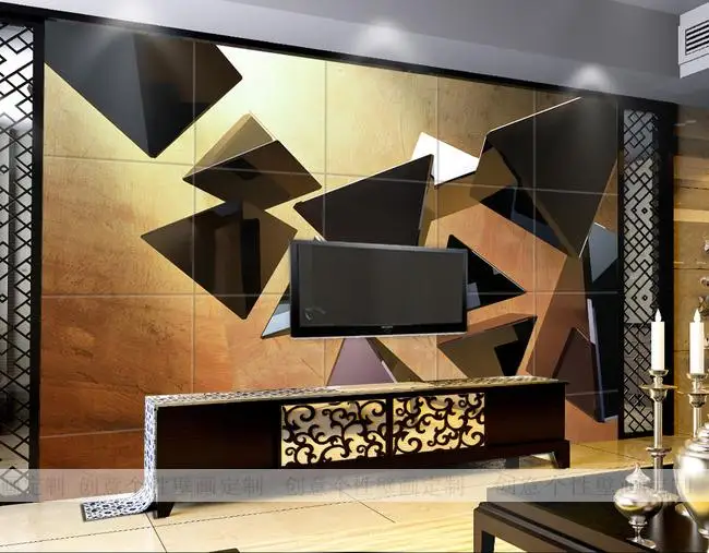 Прямая поставка фото 3D стерео геометрический узор кирпичная стена Настенные