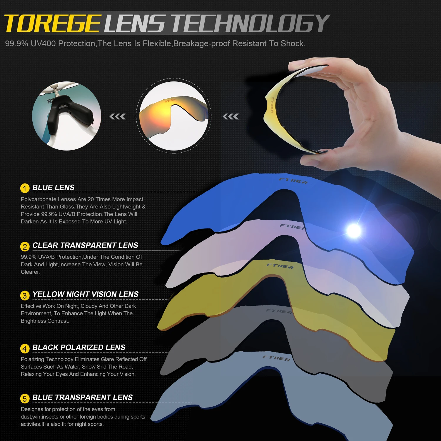 Фотохромные поляризованные очки для велоспорта велосипеда MTB езды на велосипеде