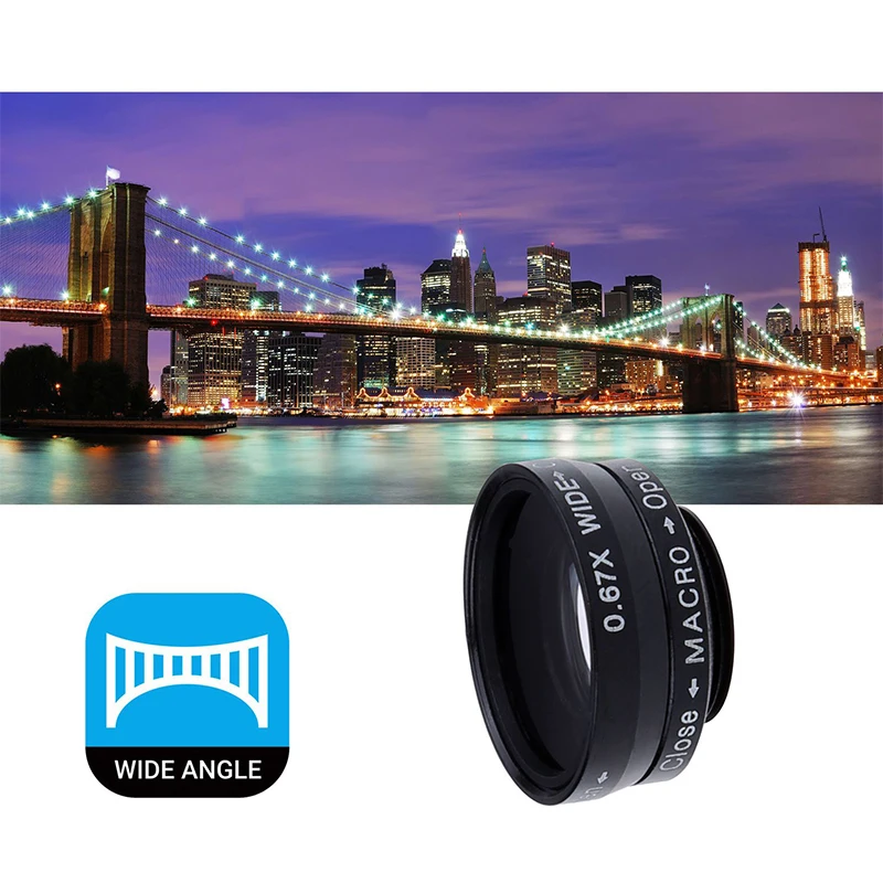 3 in 1 Fisheye Lens Mobile Phone Lenses Fish Eye+Wide Angle+Macro Camera for iPhone Xiaomi Huawei Samsung | Мобильные телефоны и