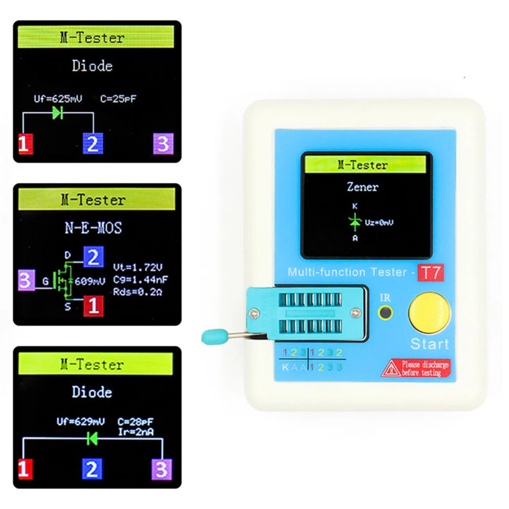 LCR T7 высокоскоростной транзистор тестовый er TFT экран Графический дисплей