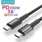 USB-кабель KUULAA Type-C на USB C для Samsung Galaxy S9 PD 100 Вт, кабель для быстрой зарядки для Macbook, поддержка быстрой зарядки 4,0, USB-шнур