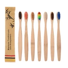 Зубные щетки из бамбука, зубная щетка с мягкой щетиной биоразлагаемые, 123 шт.