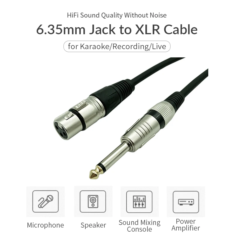Профессии конденсер микрофон 6 35 мм разъем для XLR кабель мужчин и женщин аудио
